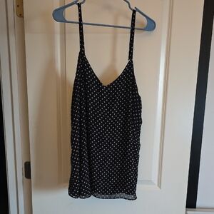 Torrid Black Camisole with White Dots